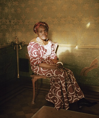 Leonie Ngoie, who was born in Congo before it gained independence from Belgium, poses in the Hotel van Eetvelde | Chrystel Mukeba